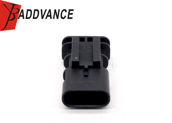 2203112 TE Connectivity Black Waterproof Male 4 Pin PA66 GF30 Connector