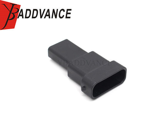 12 Pin Black Waterproof Automotive Electrical Connectors Male Housing