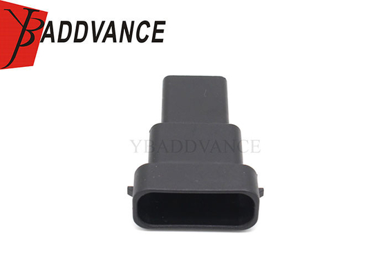 12 Pin Black Waterproof Automotive Electrical Connectors Male Housing