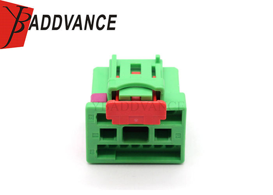 17 Pin Female Electrical PBT GF10 Connector Green Color For Automotive Cars