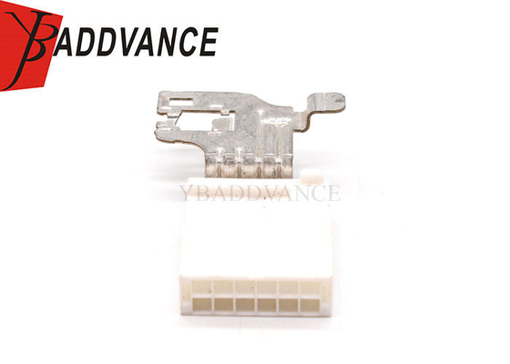 Electrical 12 Pin White Female Plastic Unsealed Connector Housing For Car